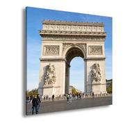 deyoli WTD - Lienzo decorativo (40 x 40 cm), diseño del arco del triunfo en el centro de la ciudad