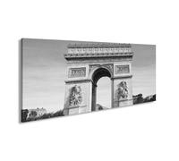 deyoli WTD - Lienzo decorativo (60 x 30 cm), diseño del Arco del Triunfo en el centro de la ciudad, color blanco