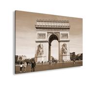 deyoli WTD - Lienzo decorativo (80 x 60 cm), diseño del arco del triunfo en el centro de la ciudad