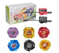 DEZAWRTY X Set de Batalla - Correcto Kampfkreisel y Lanzador de Cuerda X, Pack Inicial de Tipo de Ataque, Compatible con Series X, Gran Juguetes para Niños de 6+, Azul (YG-BB208)