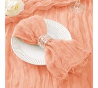 DeZerlor Paquete de 20 servilletas de tela de queso melocotón, juego de 20 servilletas de cena a granel de 53 x 53 cm para bodas, despedidas de soltera, baby shower, día de San Valentín