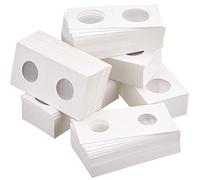 DEZHI 300 Piezas de Soporte de Moneda de Cartón Surtido de Flip Mega, 2 por 2 Pulgadas Funda de Moneda de Cartulina de Flip para Materiales de Colección de Monedas (6 Tama&n