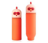 DEZP 1 Pieza Kawaii Estuche Para Legami Escolar Kawaii 2 En 1 De Silicona Blanda, 18,5 * 6.5 Cm Tema Animales Para Portabolígrafos De Mesa, Cremallera, Lápices De Colores Rotuladores (polluelo)