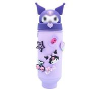DEZP 1 Pieza Kawaii Estuche Para Legami Escolar Kawaii 2 En 1 De Silicona Blanda, 18,5 *6.5 Cm Tema Dibujos Animados Para Portabolígrafos De Mesa, Cremallera, Lápices De Colores Rotuladores(Púrpura,A)