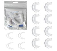 DEZP 4 Pares Carillas Dentales, Dentaduras Temporales, Dientes Postizos Naturales, Universal Superior e Inferior, Dientes Postizos Temporales Para Hombres y Mujeres Dientes Malos Dientes Imperfectos