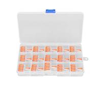 DF - 15 Conectores de Cable Transparente 15PCS |Terminales de Empalme rápido para Cable Duro de 0,2-4 mm² y Cable Blando de 0,2-2,5 mm² |Divisor Compacto para Electricidad