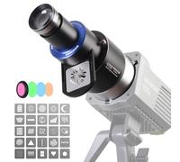 DF Bowens Mount - Kit de proyector cónico para flash Speedlite/Strobe Monolight, compatible con Aputure Amaran 100X/D 200D/X, 4 filtros de color y 25 tarjetas gráficas Gobos