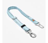DF Co. - Cinturón de seguridad para perros | Transporte seguro y cómodo para perros | Longitud ajustable, elástico antigolpes, clips universales resistentes | Azul cielo