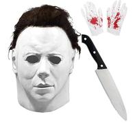 DFADKYWU Mascara Michael Myers, Mascara Halloween, Mascaras De Terror, mascaras halloween, Máscara De Látex De Terror Para Adultos, Máscara Halloween Carnaval Fiesta Horror Cosplay Disfraz (guangmian)