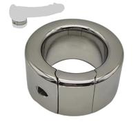 DFADSVCNM Anillo de pene pesado con cierre de rosca de acero inoxidable, extensor de testículos CBT, anillos de castidad, anillo de pene, entrenador, juguetes sexuales SM for hombres y parejas.(C)