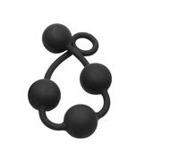 DFADSVCNM Cadena anal de cuentas anales de silicona con 4 bolas for expansión gradual, consolador con cuentas for hombres y mujeres, gancho extra largo, masturbador anal, juguete sexual(M)