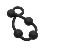 DFADSVCNM Cadena anal de cuentas anales de silicona con 4 bolas for expansión gradual, consolador con cuentas for hombres y mujeres, gancho extra largo, masturbador anal, juguete sexual(S)