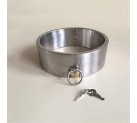DFADSVCNM Collar de acero inoxidable con junta tórica, collares con cerradura, collares de esclavitud, juguetes de sujeción for parejas, mujeres, hombres, juguetes sexuales(Ø11.7cm)