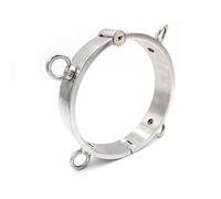 DFADSVCNM Collar de metal SM con anilla en O y 4 ojales for sexo BDSM, esposas, juguetes sexuales for mujeres, hombres y parejas.(Männer 13.6CM)
