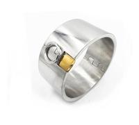 DFADSVCNM Collar sexual BDSM pesado de 5 cm de alto, 4 tamaños, esposas de cuello BDSM, anillo en O con cerradura y llave, juegos eróticos, juguetes sexuales SM for parejas(13cm)