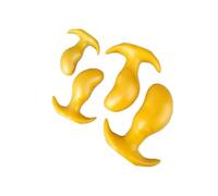 DFADSVCNM Consolador anal BDSM amarillo de silicona suave, dilatador anal con mango for hombres y mujeres, masturbador, masajeador de próstata, juguetes sexuales SM for parejas.(L)