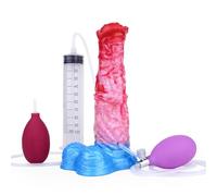 DFADSVCNM Consolador anal de caballo con función de squirting, consolador inflable monstruo con forma de pene de animal y ventosa, juguetes sexuales for mujeres.