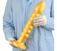 DFADSVCNM Consolador anal extra largo con bolas anales, expansor anal, masturbador de punto G, consolador anal de silicona, masajeador de próstata, juguetes sexuales for mujeres y parejas.(L)
