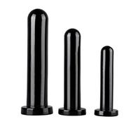 DFADSVCNM Consolador anal SM, bolas anales S/M/L, masturbador de próstata y punto G, dilatador anal, juguete sexual for hombres, mujeres y parejas(Schwarz-L)