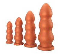 DFADSVCNM Consolador gigante de silicona con forma de bola anal y ventosa, tamaño XXL, dilatador anal, masajeador de próstata, juguetes sexuales anales for hombres y mujeres.(M)