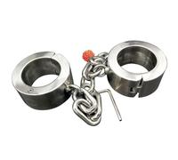 DFADSVCNM Esposas de metal for tobillos, grilletes for piernas, de sujeción, 2 cm de grosor, de acero inoxidable resistente, con cerradura for pies, juguetes for parejas for hombres y mujeres.(Male)