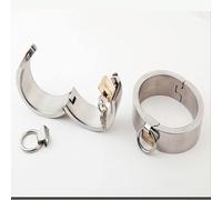 DFADSVCNM Esposas/grilletes pesados de acero inoxidable for manos y tobillos, ataduras BDSM, ataduras, herramientas sexuales, juguetes sexuales for parejas, hombres y mujeres.(Frauen,OvaleFüße)