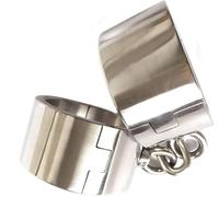 DFADSVCNM Esposas metálicas con cerradura SM, 1 par aprox. Esposas/Muñequeras de Bondage Fuertes, Juego de Coqueteo, Juguete Sexual for Hombres, Mujeres y Parejas(Male Oval)