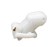 DFADSVCNM Jaula de castidad de silicona ventilada for pene con anillo de pene de 4 tamaños, cinturón de castidad ligero de resina, juguetes sexuales for hombres y parejas.(Ivory,36mm)