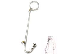 DFADSVCNM Juego de gancho anal de acero inoxidable, collar de metal con gancho anal y 4 tamaños de gancho for testículos, juego de bondage trasero SM, juguete for hombres y mujeres