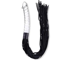 DFADSVCNM Látigo SM, consolador de cuero de vidrio, látigo SM, látigo erótico de cuero, cinturón sexual SM, látigo erótico de gamuza for cosplay, for hombres y mujeres, parejas