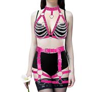 DFADSVCNM Lencería sexual de cuerpo completo for mujer, arnés de pecho de cuero ajustable, cinturón punk, juguetes sexuales for parejas(F)