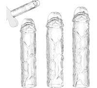 DFADSVCNM Paquete de 3 fundas for pene con anillo testicular engrosado antideslizante, funda for pene SM, juguete sexual for agrandar el pene for hombres y parejas.