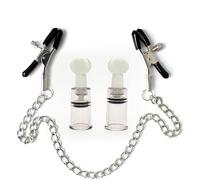 DFADSVCNM Pinzas for pezones, succionadores de pezones con cadena de metal, succionador de pezones SM, ventosas for clítoris, BDSM for hombres y mujeres, juego de coqueteo