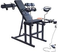 DFADSVCNM Silla sexual BDSM, silla de masaje con máquina sexual, 2 en 1, ajustable, banco de castigo, for hombres y mujeres, esposas, tobilleras y juego de ataduras.