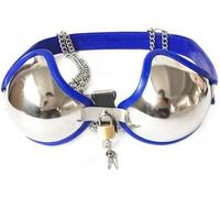 DFADSVCNM Sujetador de acero inoxidable de metal for mujer, juegos de castidad, ataduras, ropa interior ajustable con cerradura, juguetes sexuales eróticos for mujeres