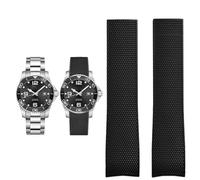 DFAMIN Accesorios de reloj banda para Comas buceo serie L37814 L3.781 correa de reloj de goma mecánica para hombres pulsera de 21mm(Black no buckle,21mm)