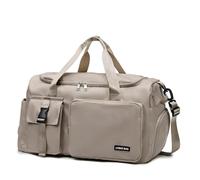 DFAMIN Bolsa de viaje para mujer, mochila de viaje multifuncional, para deportes al aire libre, gimnasio, fitness, fin de semana, bolsa de mano para hombre, Khaki, Talla única