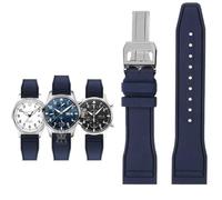 DFAMIN Correa de goma para reloj IWC Fluoro, correa de liberación rápida para piloto AMG Petronas F1 Team, pulsera deportiva resistente al agua, correa de reloj de 20mm, 21mm y 22mm(Dark blue-silver B