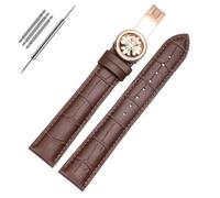 DFAMIN Correa de reloj de cuero genuino para PP Patek Philippe Grenade 5167Ax 20mm 21mm 22mm pulsera para hombre y mujer cadena de reloj(Brown-rosegold,22mm)