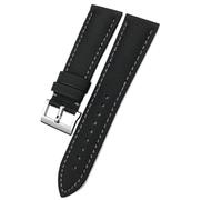 DFAMIN Correa de reloj de cuero y nailon de lona de alta densidad, 23mm, especial para Blancpain Fifty Fathoms 5000 5015, correa con hebilla de mariposa(Black gray 1)