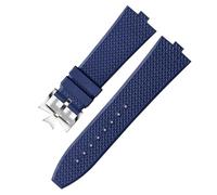 DFAMIN Correa de reloj de goma con flúor FKM para personas mayores, correa de reloj para vacheron Constantin 4500V 5500V 7900, correa de reloj vc con boca convexa de 7mm(Blue SR pin)