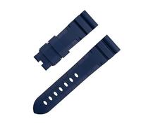 DFAMIN Correa de reloj de goma FKM suave de fluororubber de 22mm y 24mm, esfera de 42/44mm para correa Panerai para accesorios de correa de reloj serie PAM1392/0682(Blue,22MM)