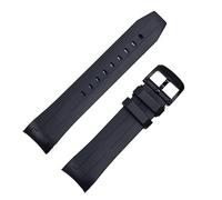 DFAMIN Correa de reloj de goma suave de 22mm para Tissot Correa Sea star T120 correa de reloj de silicona curvada para buceo T120417A pulsera con hebilla para hombre(B)