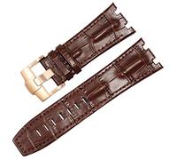 DFAMIN Correa de reloj de piel auténtica para AP 15703 Royal Oak Offshore Series 28 mm correas de reloj de cocodrilo, 28mm, Acetato, Sin piedra preciosa