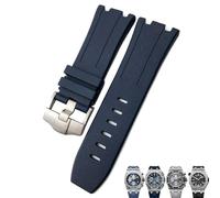 DFAMIN Correa de reloj de resina Natural, caucho fluorado, 28mm, repuesto para Audemars Royal Oak Piguet Offshore para correa de reloj AP(Dark blue,30mm)