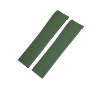 DFAMIN Correa de reloj de silicona de goma de 19mm, 20mm, 21mm, correa de reloj negra y azul para reloj de la serie Longines Master Conquest HydroConquest L3(Green,19mm)