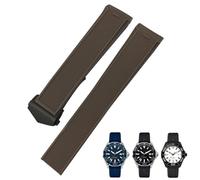 DFAMIN Correa de reloj de silicona y goma de 20mm y 22mm compatible con Tag Heuer CARRERA AQUARACER 300 WAY201A WAY211C, accesorios para reloj(Brown Black Buckle,21mm)