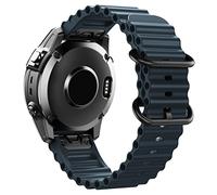 DFAMIN Correa de silicona Ocean de 22 mm y 26 mm para Garmin Approach S62, Fenix 5x, 5Plus, Fenix 6x, 6Pro, Fenix 7x, Intinct 1, 2, pulsera de ajuste rápido, correas de reloj D2.(Blue,22mm)