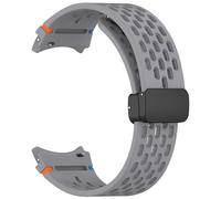 DFAMIN Correa magnética de 20mm para Samsung Galaxy Watch 4 5 Pro 6 7 7LTE 44mm 40mm Watch4/6 banda clásica de silicona sin huecos Correas(Space Gray,Classic 43mm 47mm)