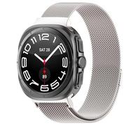 DFAMIN Correas de reloj de acero inoxidable para Samsung Galaxy Watch 7 Ultra 47mm pulsera de acero inoxidable sin huecos 7Ultra accesorios de correa de reloj(Starlight)